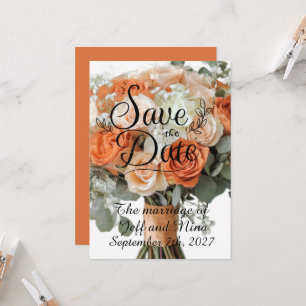 Save The Date Autumn Wedding Announcement