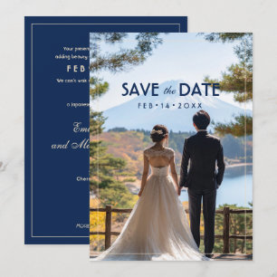 Save The Date Avec la photo Japonesque Harmonie avec Fuji