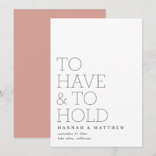 Save The Date Avoir et tenir un mariage de typographie moderne