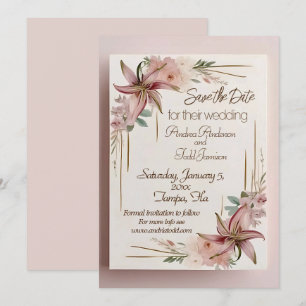 Save The Date Aztec Lilly mariage