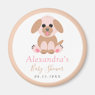 Save The Date Baby Personalized Neutral Puppy Magnet