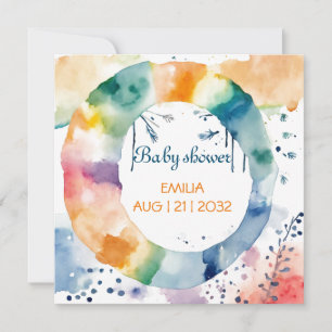 Save The Date Baby shower Boho Custom Neutral Bohemian Baby