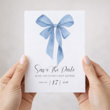 Baby-Shower Fille au Ruban Bleu Clair
