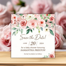 Baby shower fille rose rose rose pâle