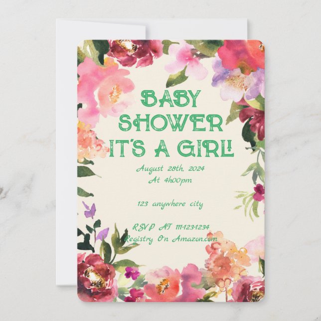 SAVE THE DATE BABY SHOWER FLORAL BLUSH (Devant)