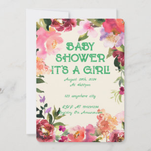 SAVE THE DATE BABY SHOWER FLORAL BLUSH