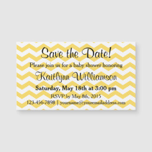 Save the Date Baby Shower Magnetic Card Reminder