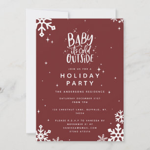 Save The Date Baby son froid en dehors de l'invitation de fête d