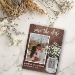 Save the Date Baby's Breath Flowers Photo   Announcement Postcard<br><div class="desc">This design may be personalized in the area provided by changing the photo and/or text. Or it can be customized by clicking Personalize this Template and then choosing the click to customize further option and delete or change the colour of the background, add text, change the text colour or style,...</div>