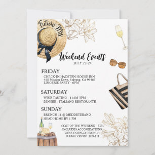 Save The Date Bachelorette, bachelorette, itinéraire week-end