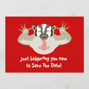 Save The Date Badgering Badger Enregistrer La Date