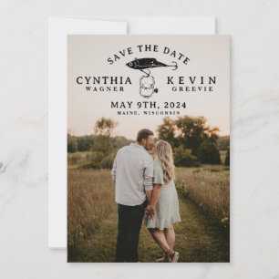 Save The Date Bagues de leurre de pêche rustique Mariage Enregis