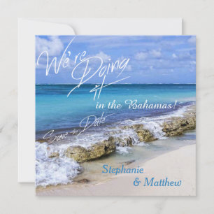 Save The Date BAHAMAS BEACH SHORE Wedding Enregistrer la date