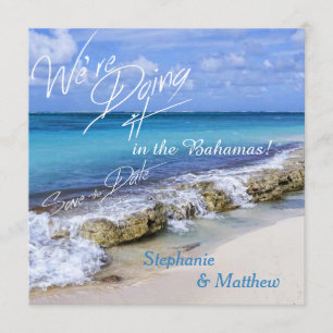 Save The Date Bahamas Beach Wedding Enregistrer la date