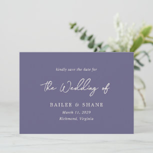 Save The Date Bailee Dusty Purple Mariage moderne