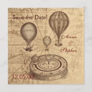 Save The Date Ballons à air chaud vintages Enregistrer la date