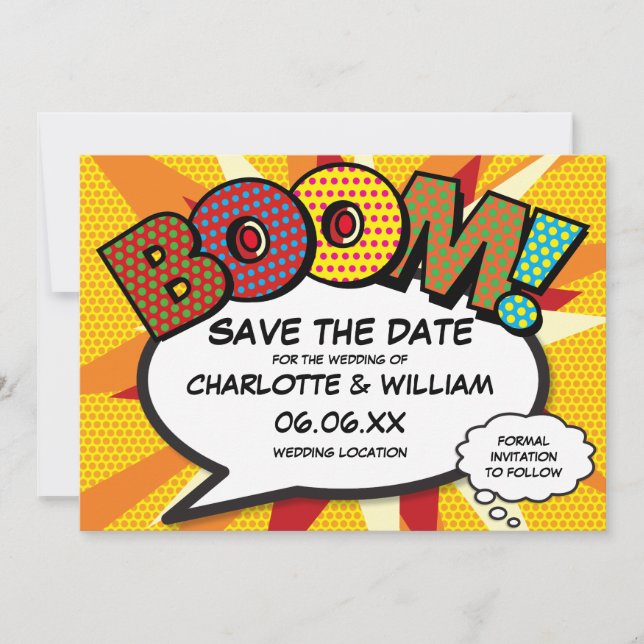Save The Date Bande dessinée moderne BOOM (Devant)