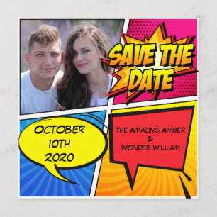 Save The Date Bande Dessinée Superhero Enregistrer La Date