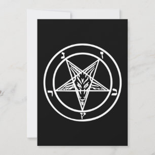 Save The Date Baphomet Pentagramme inversé Chèvre Logo satanique