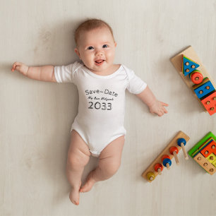 Save The Date Bar Mitzvah 2036 ADD ANY YEAR Baby Bodysuit