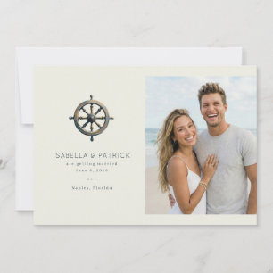 Save The Date Barre de gouvernail bleu marine