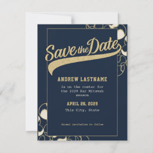 Save The Date Baseball Bar Mitzvah Enregistrer la date