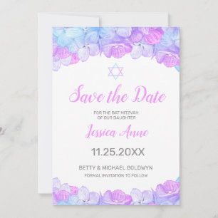 Save The Date Bat mitzvah Enregistrer la date