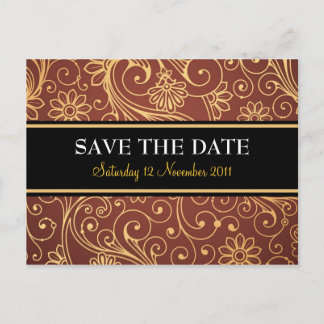 Save The Date Batik Postcard