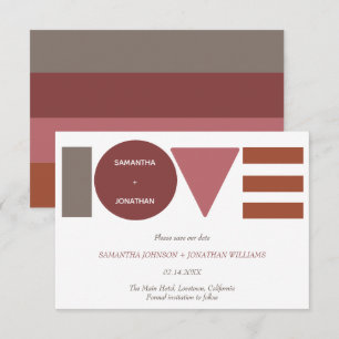 Save The Date Bauhaus Love Stried Mariage