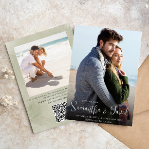 Save the Date Beach Destination Wedding Photo