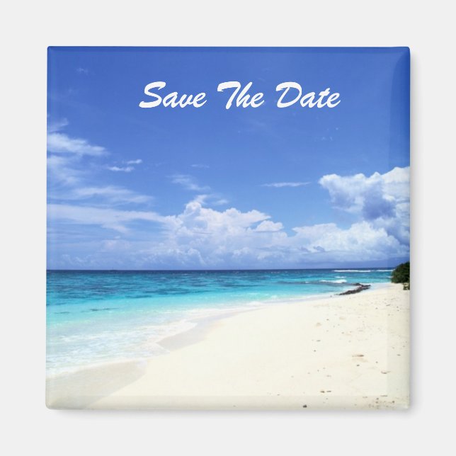 Save the Date Beach Magnet (Front)