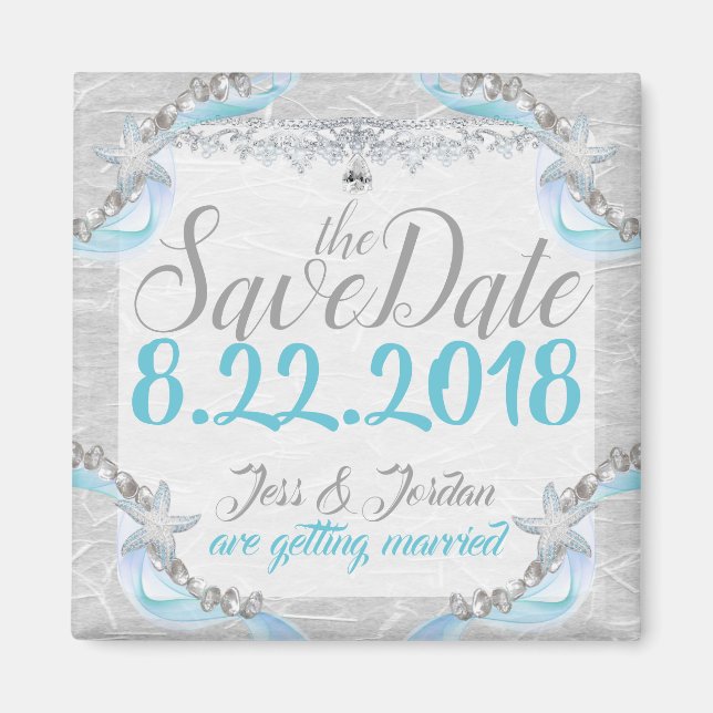 Save the Date Beach Magnet (Front)