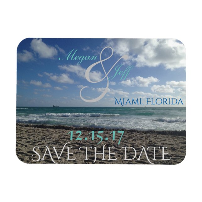 Save the Date Beach Magnet (Horizontal)