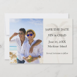 Save The Date Beach Palm Photo Enregistrer la date