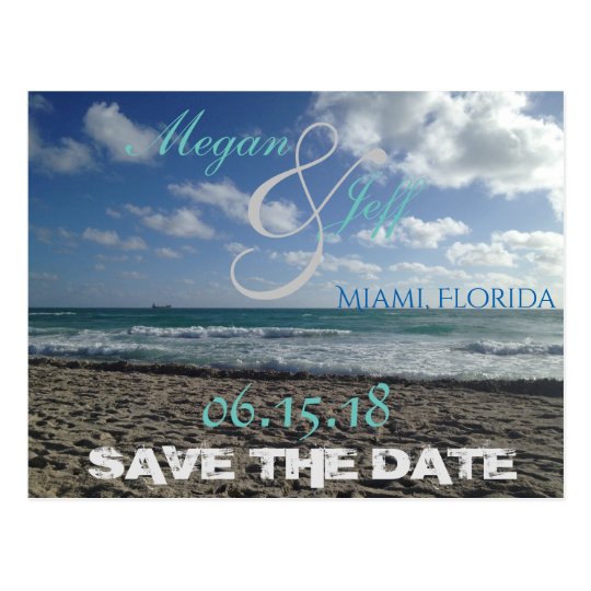 Save the Date Beach Postcard