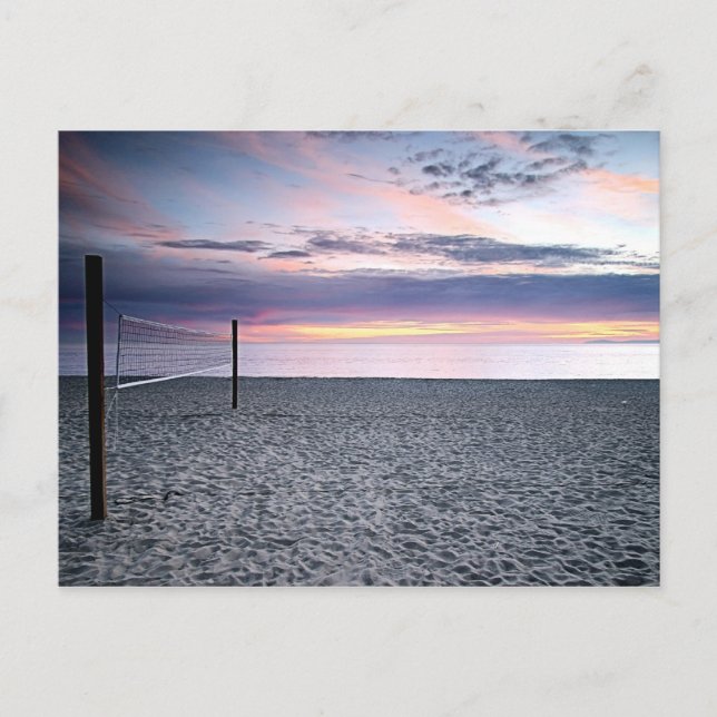 Save The Date Beach Sunset Postcard (Front)