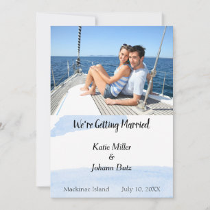 Save The Date Beach Tropical Nautical Photo Enregistrer la date