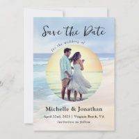 Beach Watercolor Ocean Photo Mariage chrétien