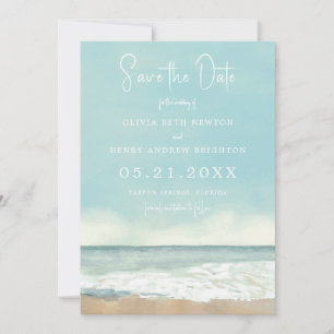 Save The Date Beach Waves Sauvez la date