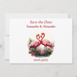 Save The Date Beau Flamant rose Enregistrer la date