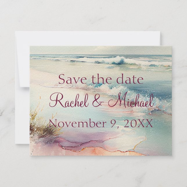 Save The Date Beau océan Sauvez la date (Devant)