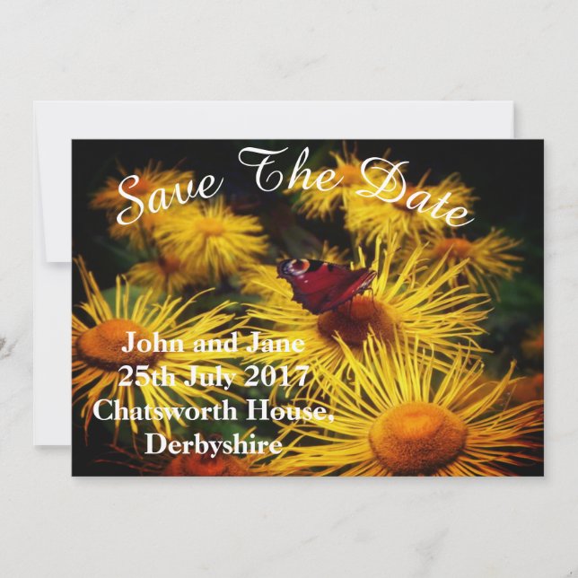 Save The Date Beau papillon Sauvez les dattes (Devant)