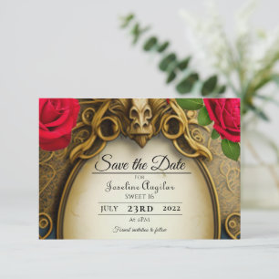 Save The Date Beauté et la Beast Sweet 16 Enregistrer la date