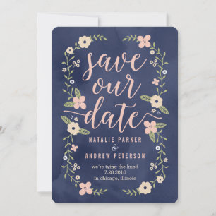 Save The Date Beauté florale Couleur modifiable Enregistrer la c