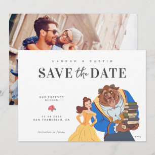 Save The Date Beauté & la Beast Fairytale Photo Enregistrer la d