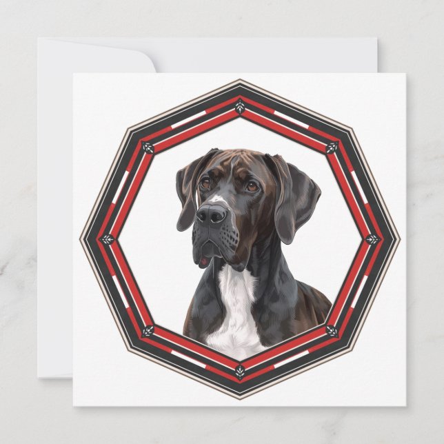 Save The Date Beautiful Great Dane In A Frame (Devant)