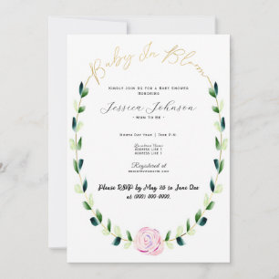 Save The Date Bébé en fleur - Baby shower - Enregistrer la date
