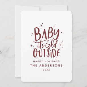 Save The Date Bébé son froid en dehors des vacances de Noël