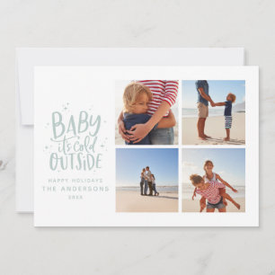 Save The Date Bébé son froid en dehors des vacances de Noël mult