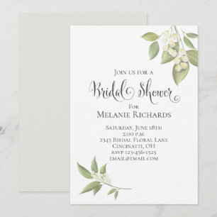 Save The Date Bébé's Breath Greenery Botanical Floral